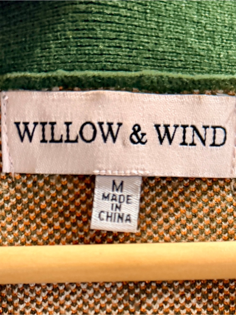 Willow & Wind NWOT Olive Daisy Knit Cardigan Sweater - White & Orange Floral M - Picture 3 of 8